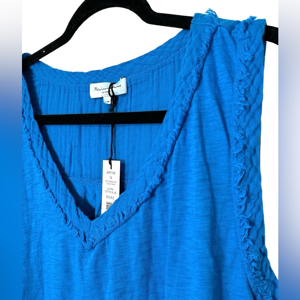 Michael Stars NWT Dina Fabric Mix V-neck tank - Picture 2 of 5